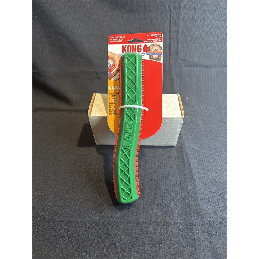 KONG Holiday Zippz Stick LARGE Treat Stuffable Durable Fetch & Chew Dog Toy 11"